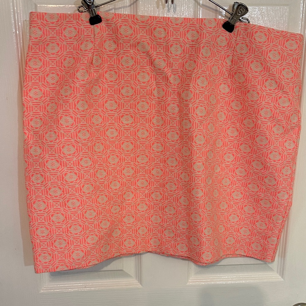 GAP Hot Coral Geometric Mini Skirt